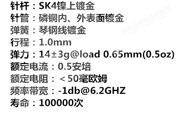 026-BJ-5.7L、BGA雙頭探針、測試探針