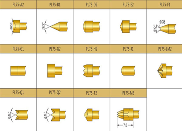 PL75探針頭型、華榮華測試探針廠家